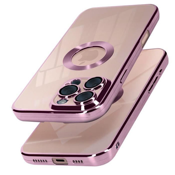 Glam Series Fodral till iPhone 16 Pro Max Stötsäker Rosa - AVIZAR - Halvstyvt - Syntet - Smidigt Rosa