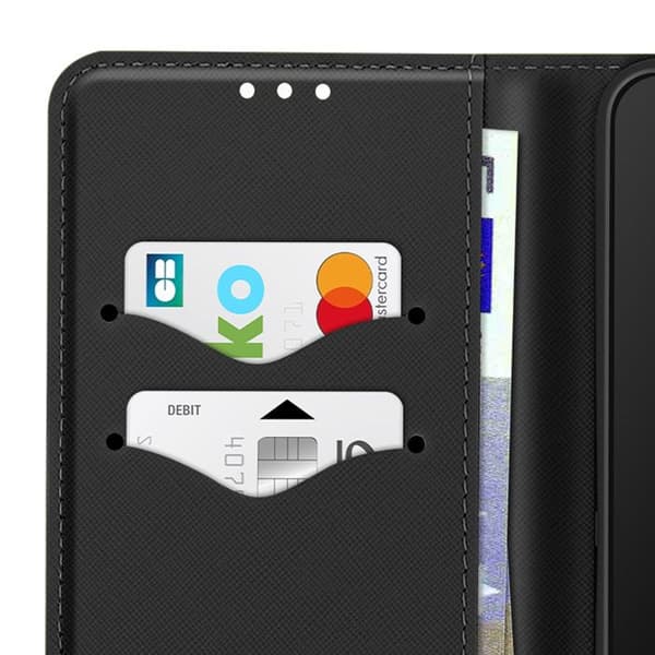 Fancy Wallet Case til Galaxy A57 Serie med Støttefunktion Sort Svart