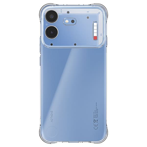 Siliconfodral för Nothing Phone 4b med förstärkta hörn, transparent Vit