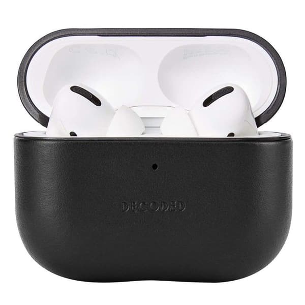 Coque AirPods Pro 3 - DECODED - AirCase Pro 3 - Læder i fuld flor - Sort - Elegant design Svart