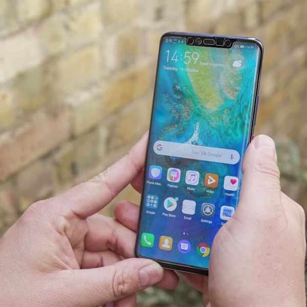 Suojakalvo - AVIZAR - Huawei Mate 20 Pro - 2.5D karkaistu lasi - Iskunkestävä - 9H Klar svart