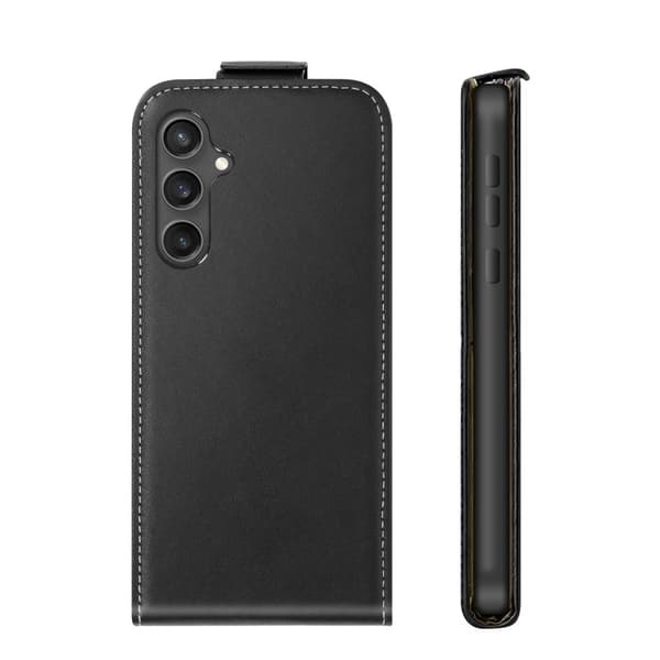 Vertikal Magnetisk Klapetui til Galaxy S23 FE med Indbygget Kortlomme Sort