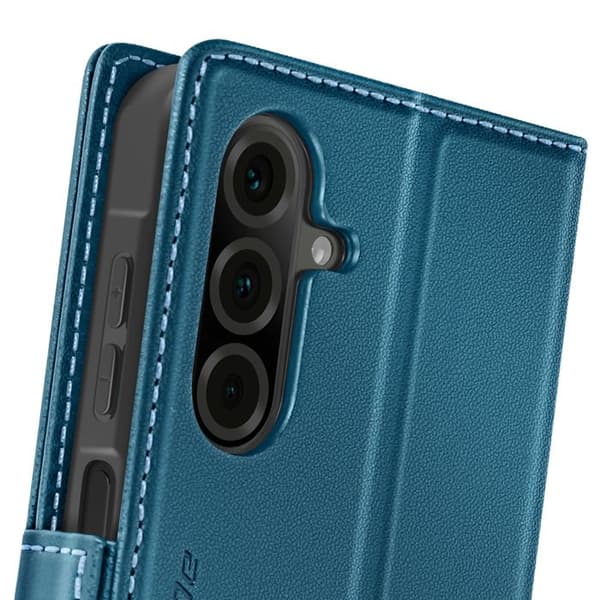 Plånboksfodral - AVIZAR - Samsung Galaxy A26 - Anti-RFID - Blå - Elegant Design Blå