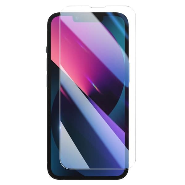 Härdat glas för iPhone 13 Hårdhet 9H Rep- och stötresistent Mayaxess Transparent Vit