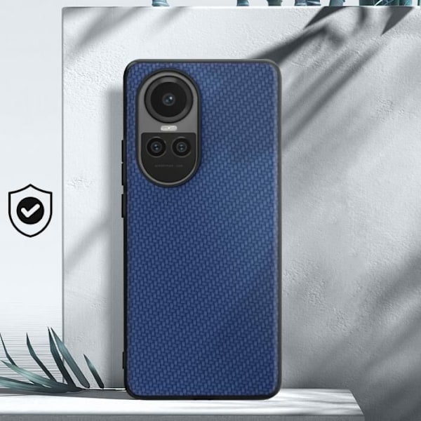 Gel Silikonskyddsfodral för Oppo Reno 10 och 10 Pro - AVIZAR - Blue Carbon Style Blå