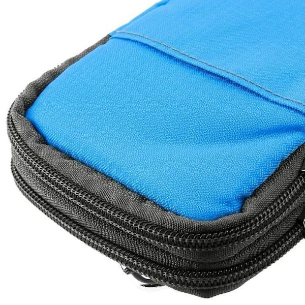 Sininen Multi-Pocket olkalaukku - Integroitu karbiini/vyölenkki