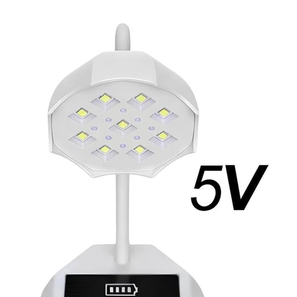 UV-lampe til negle med automatisk sensor og roterende hoved hvid Vit