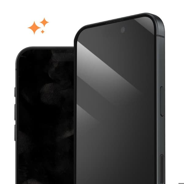 Skærmbeskyttelse til iPhone 16 i Hærdet Glas 0.40mm Høj Modstand Sort Svart