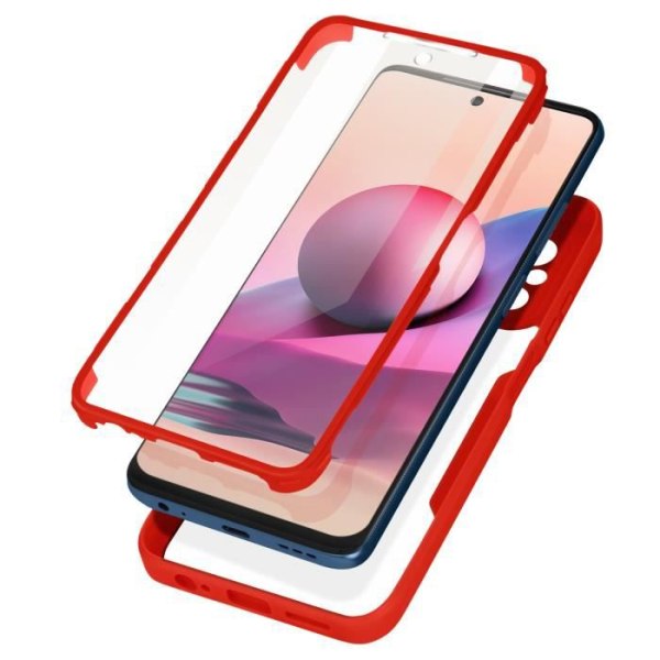 Kuori - Xiaomi - Note 10 ja 10S - Plexiglas - Polymeeri - Iskun kestävä - Punainen Röd