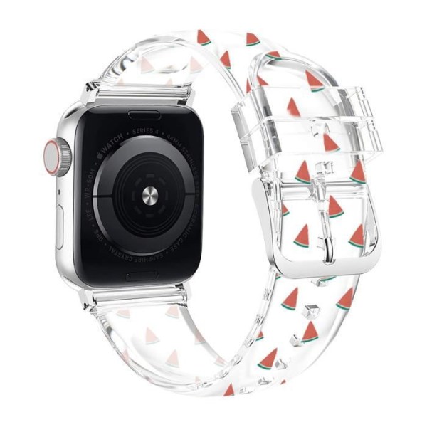 Rem för Apple Watch 41 mm / 40 mm / 38 mm mjukt transparent vattenmelonmönster