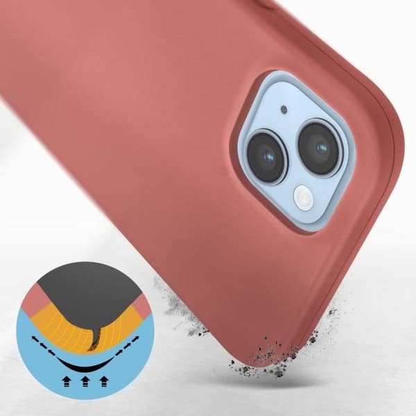 Skyddsfodral - AVIZAR - iPhone 14 - Semihårt - Soft-touch - Rosa Rosa