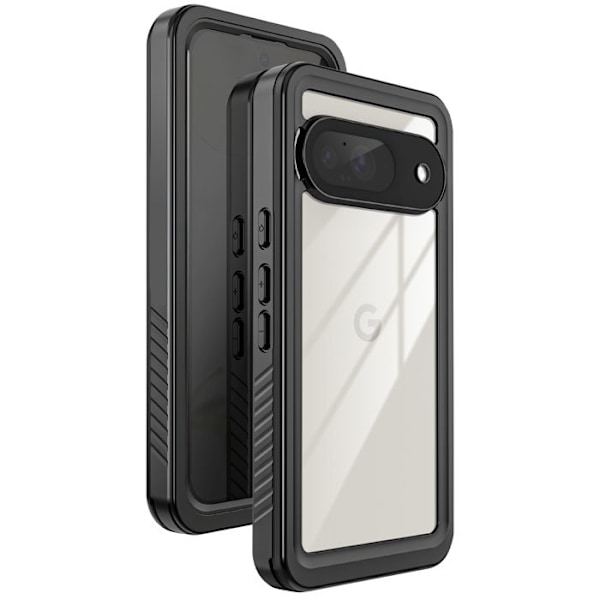 Coque integreret til Google Pixel 9 og 9 Pro Vandtæt IP68 Stødabsorberende Redpepper Transparent Vit
