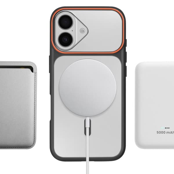MagSafe-cover til iPhone 16, Bi-materiale beskyttelse, Hård bagside, Sort Svart