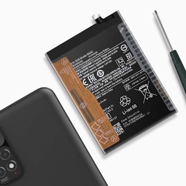 Internt batteri - XIAOMI - BN5D - 5000 mAh - Kompatibel Redmi Note 11/11S - Lithium Ion Svart