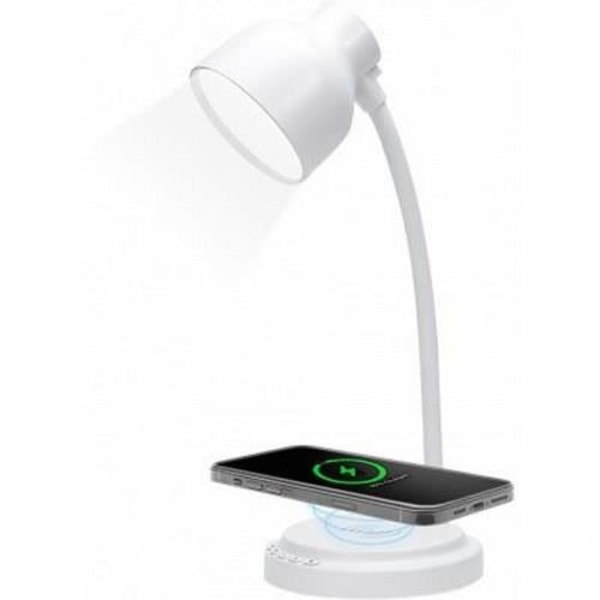 15W induktionsoplader + højtaler + lampe Hvid Bigben Vit