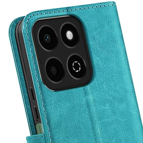 Étui för Honor 200 Smart Plånbok med Handledsrem Mayaxess Turquoise Blå