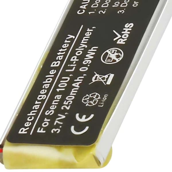 Batteri - AVIZAR - 10U - Li-Polymer 3,7V - 250mAh - Sort Svart