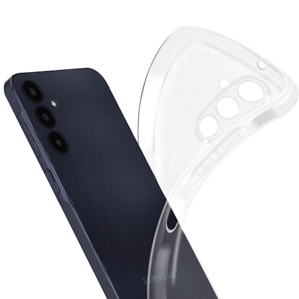 Suojakuori Samsung Galaxy A15 5G:lle - AVIZAR - Pehmeä silikoni - Läpinäkyvä - Kameran suojaus Transparent