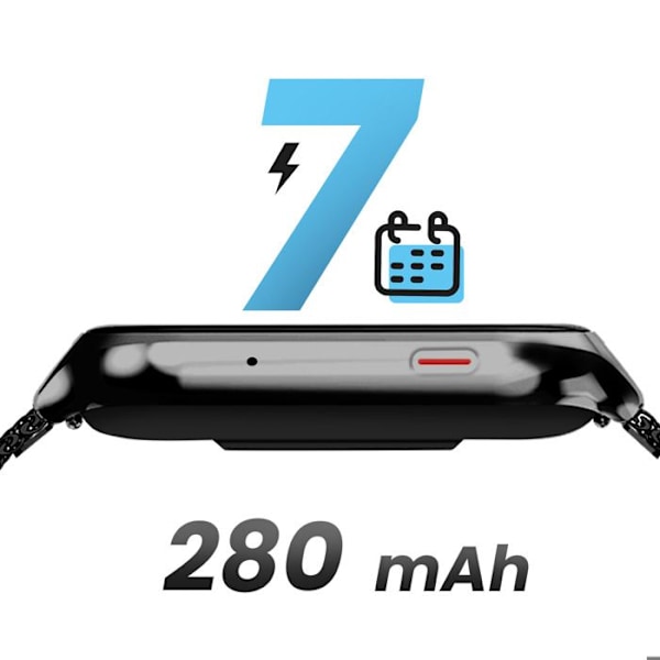 Elegant Smartwatch med Sundheds-/Aktivitetsmonitor IP67 Vandtæt Proove Sort Svart