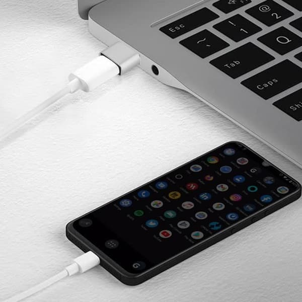 USB-adapteri USB-C:hen - AVIZAR - Hopea - Kompakti - Lataus ja synkronointi
