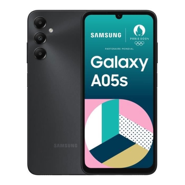 SAMSUNG Galaxy A05s Smartphone 64GB Sort