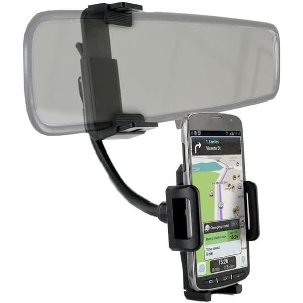 Support Bil - AVIZAR - Justering af Spejl - 360° Justerbar - Udvidelige Clips - Sort