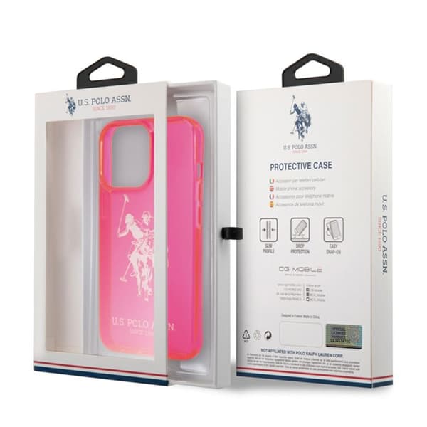 Coque för iPhone 13 Pro - U.S Polo Big Horse - Rosa Rose