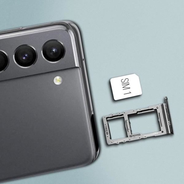 Samsung Galaxy S21 SIM-korttikelkka 1x Nano SIM ja Micro SD Vaihto musta Musta