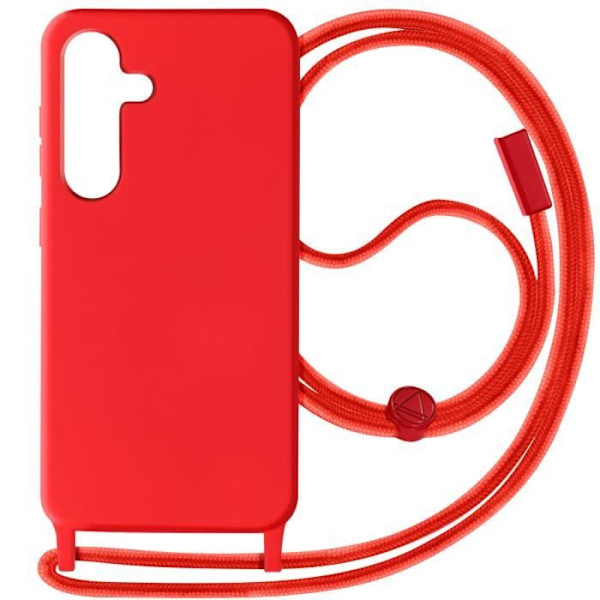 Fodral till Samsung Galaxy S24 Plus - AVIZAR - Corda - Röd - Flätad nylonrem Röd