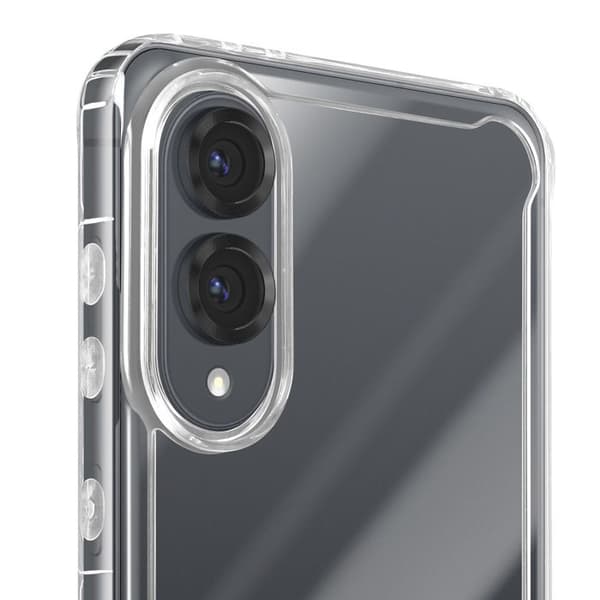 Skydd - Samsung - Galaxy S25 Edge - Transparent - Stötsäker - Förstärkta hörn Vit