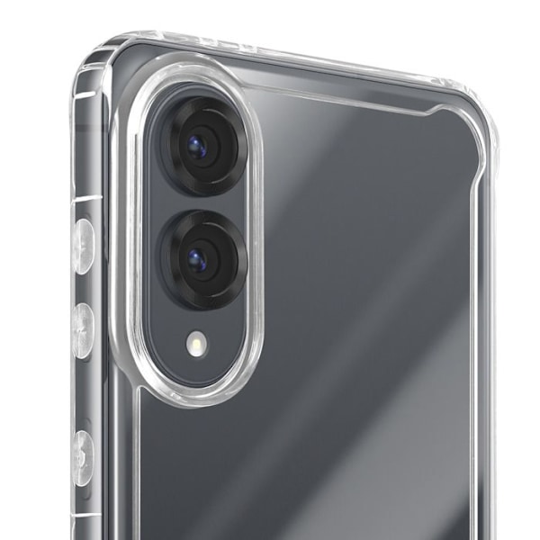 Skyddsfodral för Samsung Galaxy S25 Edge Med Förstärkta Hörn Höjda Kanter Transparent Vit