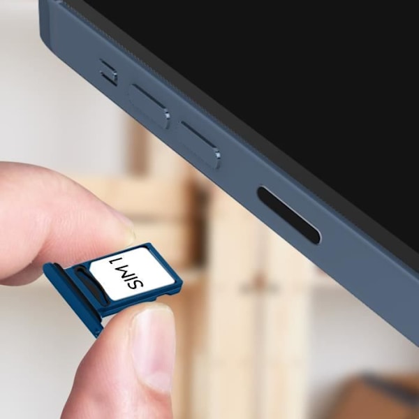 SIM-kortlåda - iPhone - 13 Pro Max - 13 Pro - Blå - Kompatibel Nano SIM Blå