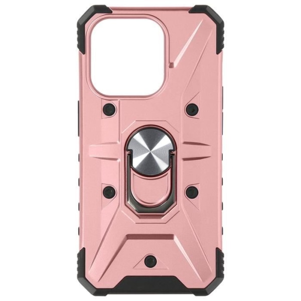 Sormuskotelo iPhone 15 Pro -puskurille Iskunkestävä ArmoRing Bump Series Rose Gold Rosa