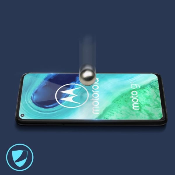 Motorola Moto G8 Skärmfilm härdat glas 9H Anti-fingeravtryck Transparent Vit