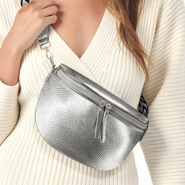 Crossbody Belt Bag - GALLANTRY - Luna - Harmaa - Synteettinen - Vetoketju Grå