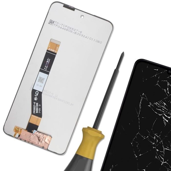 LCD-näyttö ja kosketusnäyttö Motorola Moto G55 Relife Musta Svart