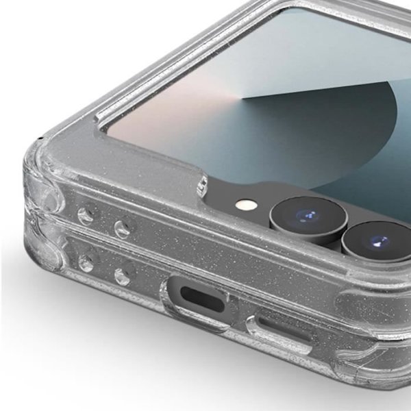 Glitter Case til Samsung Galaxy Z Flip 6 Anti-fall 2m Tynd Letvægts Styrke Transparent Case Transparent