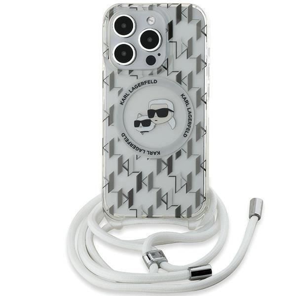 Coque - Karl Lagerfeld - IML Monogram Karl & Choupette - Transparent - MagSafe - iPhone 15 Pro Max Klar