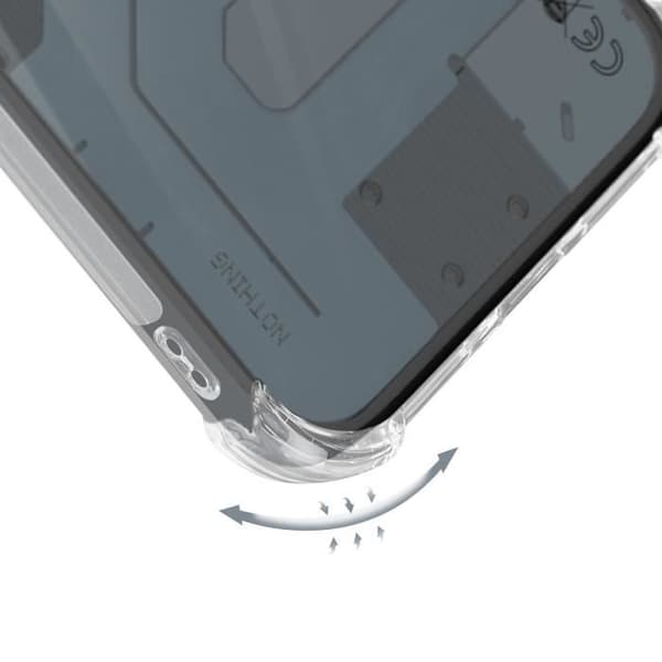 Cover - UNDERRETTE - Nothing Phone 2a - Gennemsigtig - Stødabsorberende - Fleksibel Transparent