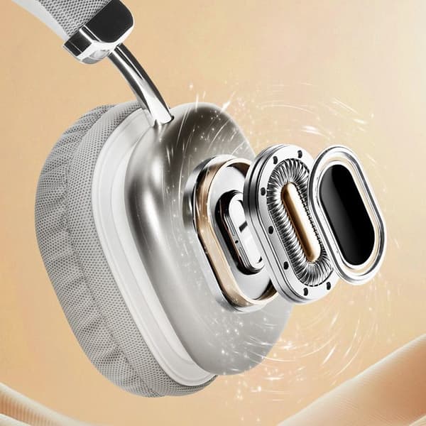 Bluetooth-hörlurar - Trådlösa - Silver - Batteritid 40h - Inbyggd mikrofon - Ergonomiska Grå