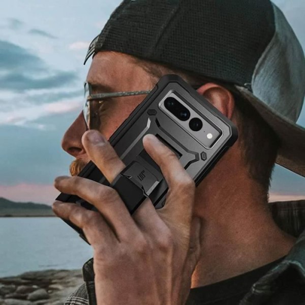 Kotelo Google Pixel 7 Prolle Iskunkestävä Kickstand Supcase Unicorn Beetle Pro musta svart