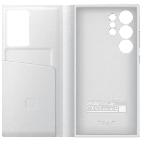 Samsung S24 Ultra Flip Case Smart View Kosketusikkuna Samsung vaaleanharmaa Grå
