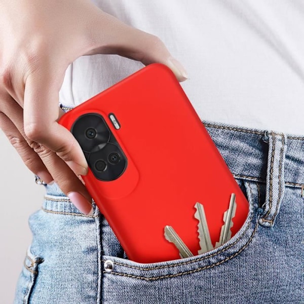 Skyddsfodral - AVIZAR - Fast Cover - Röd - Semi-rigid - Soft-touch Röd