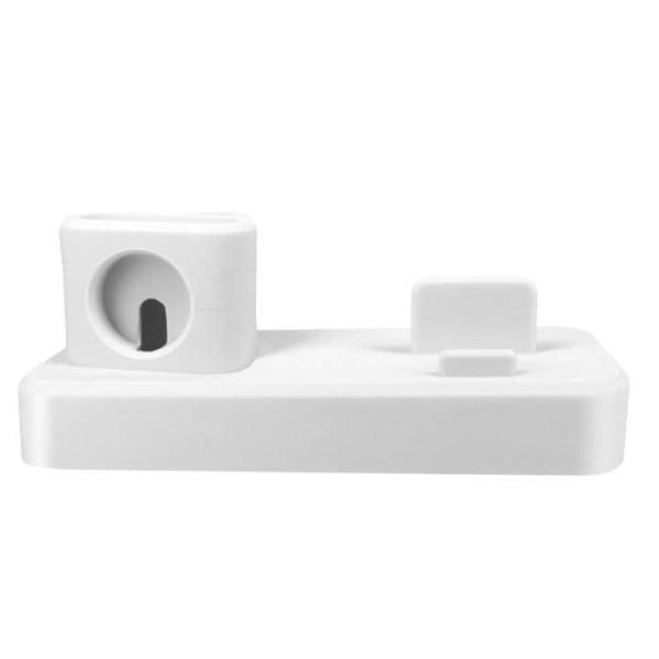 3 i 1 iPhone, AirPods och Apple Watch Laddningsställ i vit silikon