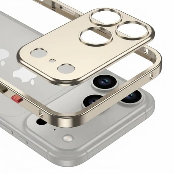 iPhone 18 Pro Max: Iskunkestävä Suojakuori, jossa on Integroitu Kamerasuoja, Harmaa Grå