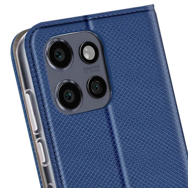 Étui för Motorola Edge 50 Neo Klapper Kortficka och Videostöd Blå Natt Blå