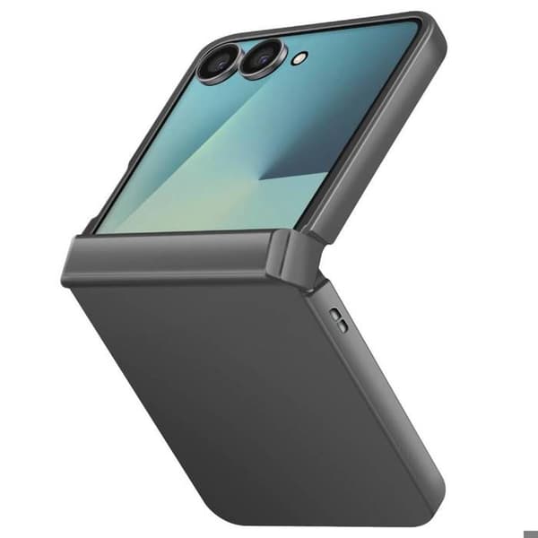 Coque til Galaxy Z Flip 7 Soft-Touch med Forstærket Hængsel Sort Svart