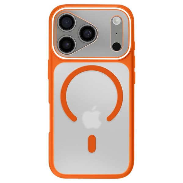 MagSafe-cover til iPhone 17 Pro Max Bi-materiale Beskyttelse Hård Bag Orange Apelsin