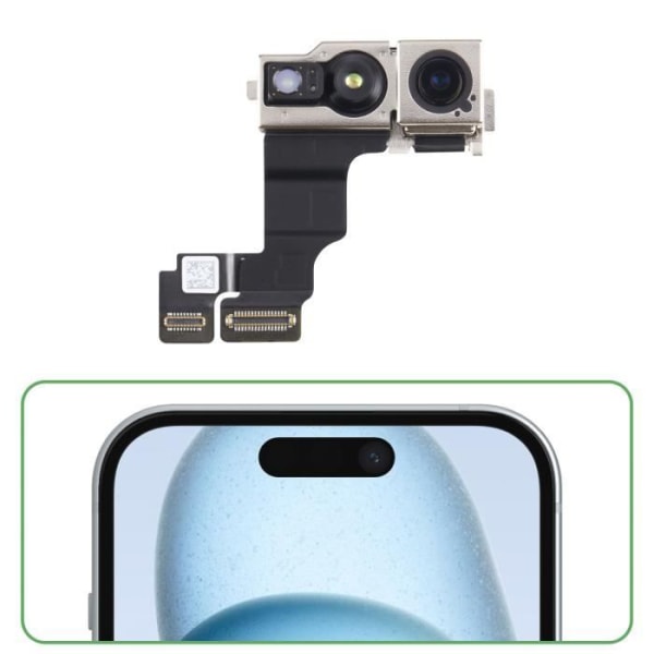 Frontkamera - RELIFE - iPhone 15 - 12MP Selfie Sensor - Sort Svart