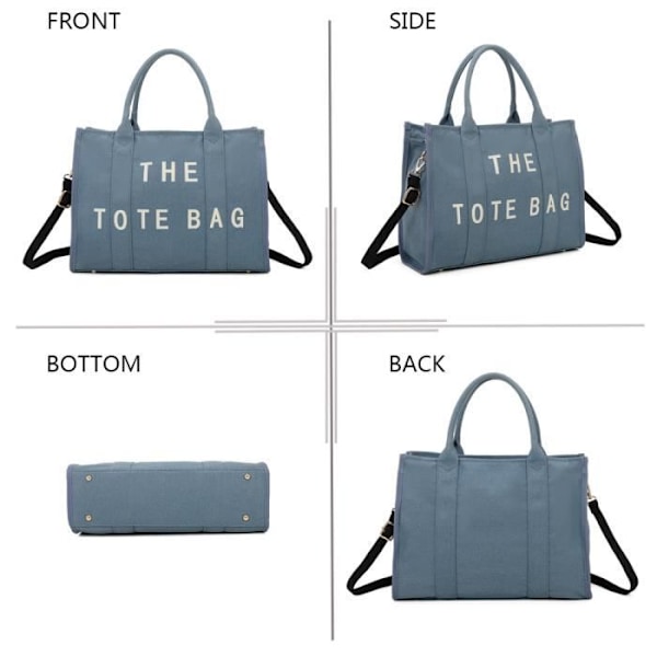 Håndtaske - GALLANTRY - Tote Bag - Størrelse L - Stof - Blå Blå